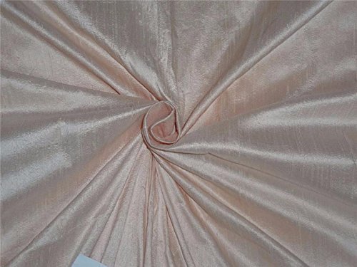 Tissu 100% pure soie Dupioni rose clair de 137,2 cm au yard pour couture