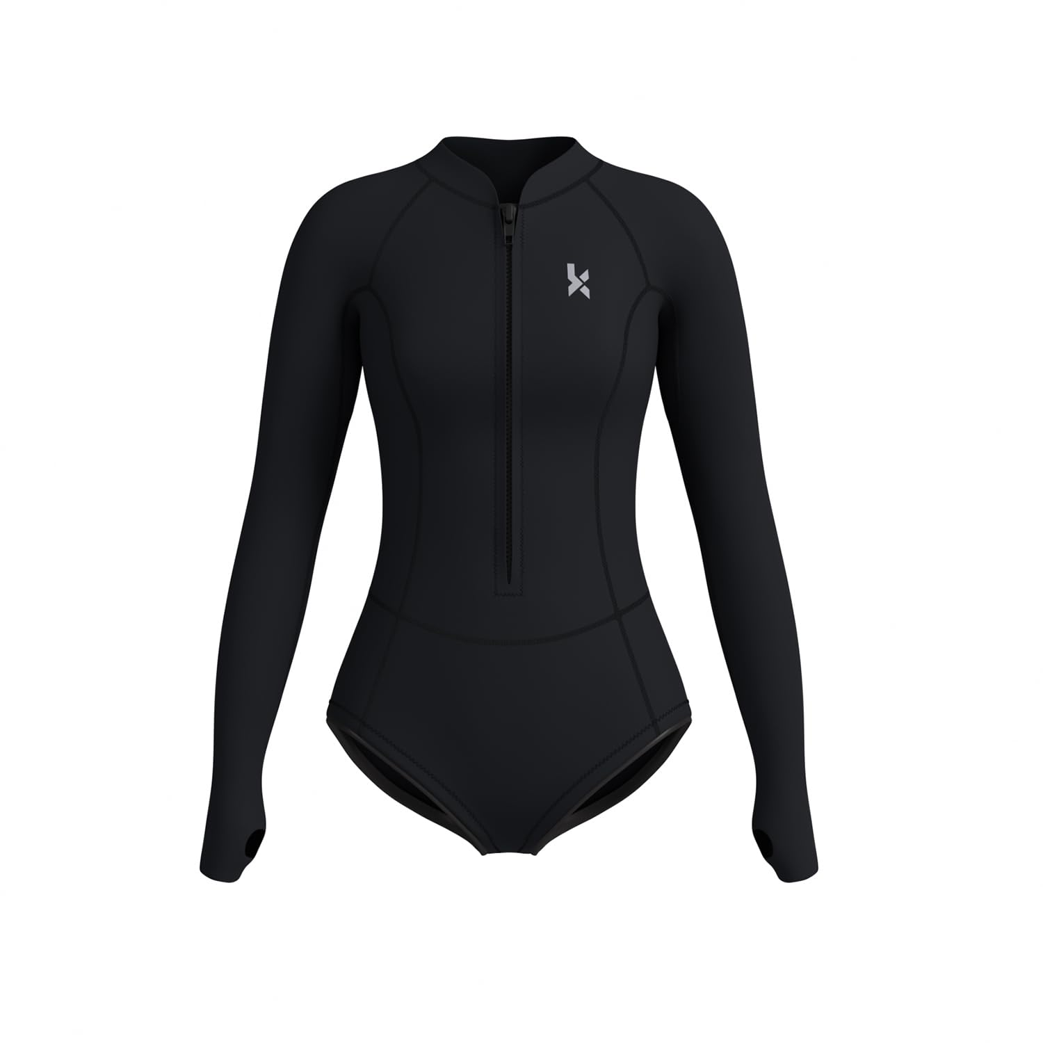 KMT Wetsuit for Women, Womens Long Sleeve Shorty Wet Suits 2mm Front Zipper Springsuit