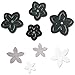 Sizzix 660659 Movers and Shapers Magnetic Die Set, Star Jasmine by Jill MacKay (4-Pack)