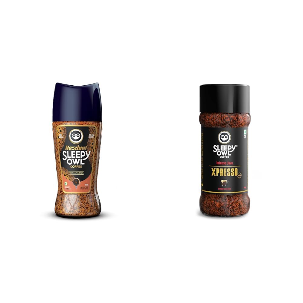 Sleepy Owl Hazelnut Premium Instant Coffee | 100% Arabica | Makes
