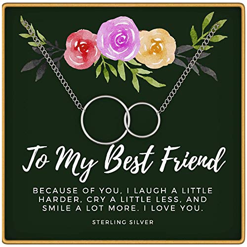 KEDRIAN Best Friend Necklaces, Friendship Necklace, 925 Sterling Silver, Friendship Gifts for Women, BFF Necklace, for Women, Friendship Necklace, Friend Gifts for Women