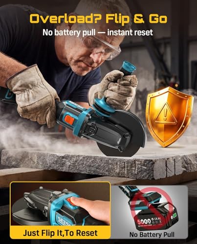 SEESII Flathead Cordless Angle Grinder