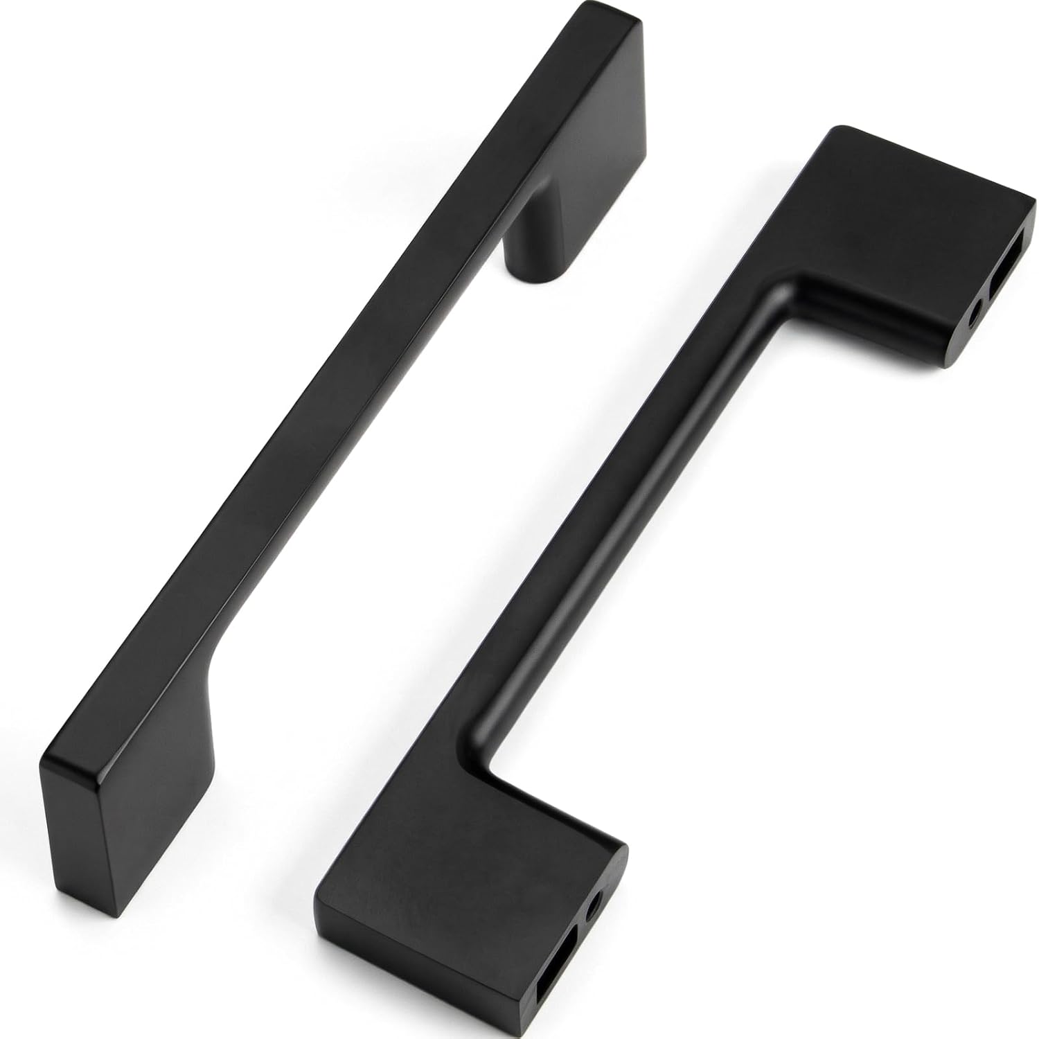 Liron Hardware 10 Pack Classic Cupboard Modern Cabinet Handles 3.78 Inch (96mm) Kitchen Furniture Drawers Pulls Matte Black