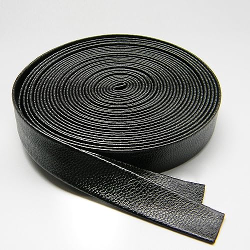 Black pu Leather ito sageo Sword tsuka Handle for Japanese Samurai wakizashi Tanto Katana Sword (Black PU Leather ito)