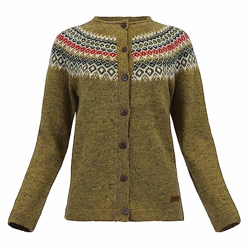 ICEWEAR Fagradalsfjall Icelandic Pattern Light Wool Long Cardigan