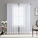 (4) HLC.ME White 2-packs of white curtain panels