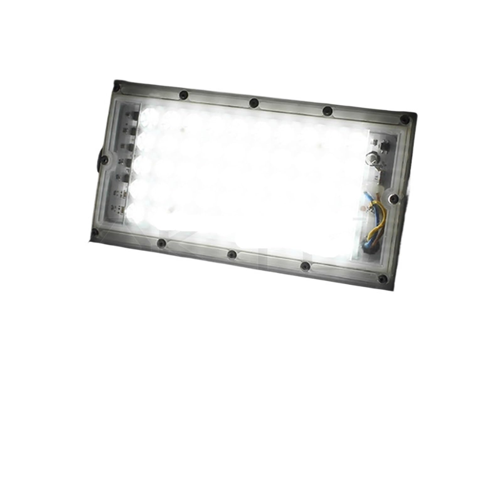 12V DC 50W LED Outdoor Flood Light Spotlight 3000K 6000K Warm White DC12V Portable Security Light for Connect with Battery(6500K-White)