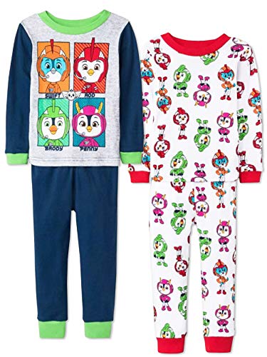 Pyjama 4 pièces coton garçon 2 ans évitant les irritations nocturnes sur la peau