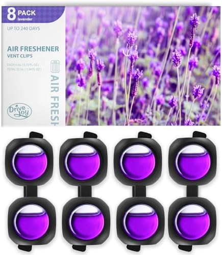 Car Air Freshener Vent Clips, 8 Pack, Provides Long-Lasting Scent...