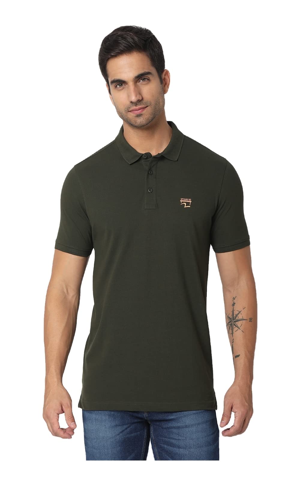 spykar Men's Slim Fit Polo T-Shirt (MKTNOS008)-picture-21