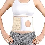 Ostomy Belt Ostomy Hernia Support, (Hole 2.76') Abdominal Stoma Binder Stoma Support for Colostomy Patients to Prevent Parastomal (L)
