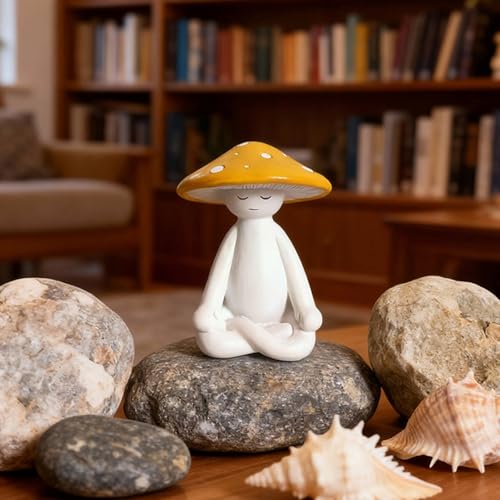 Décorations de paysage avec figurines de champignons en résine de jardin