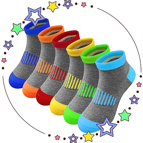 Boys Socks 24 Pairs Kids Cotton Ankle Sock Breathable Low Cut Athletic Sports Sock3