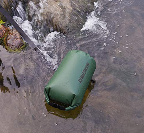 MARCHWAY Floating Waterproof Dry Bag Backpack 5L/10L/20L/30L/40L, Roll Top Sack Keeps Gear Dry for Kayaking, Rafting, Boating, Swimming, Camping, Hiking, Beach, Fishing (Dark Green, 30L) - Thumbnail 5