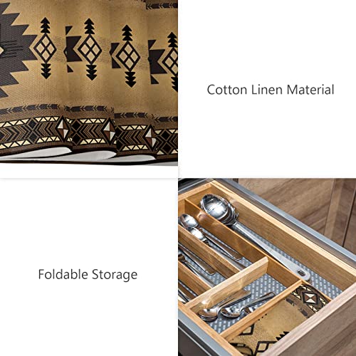Zoe Garden Western Placemats For Dining Table Set Of 6, Cotton Linen Cloth For Square/Rectangle/Round Table Mat Placemat, Kitchen Dinner Holiday Décor Rustic Southwest Native American Indian Tribal thumb #3