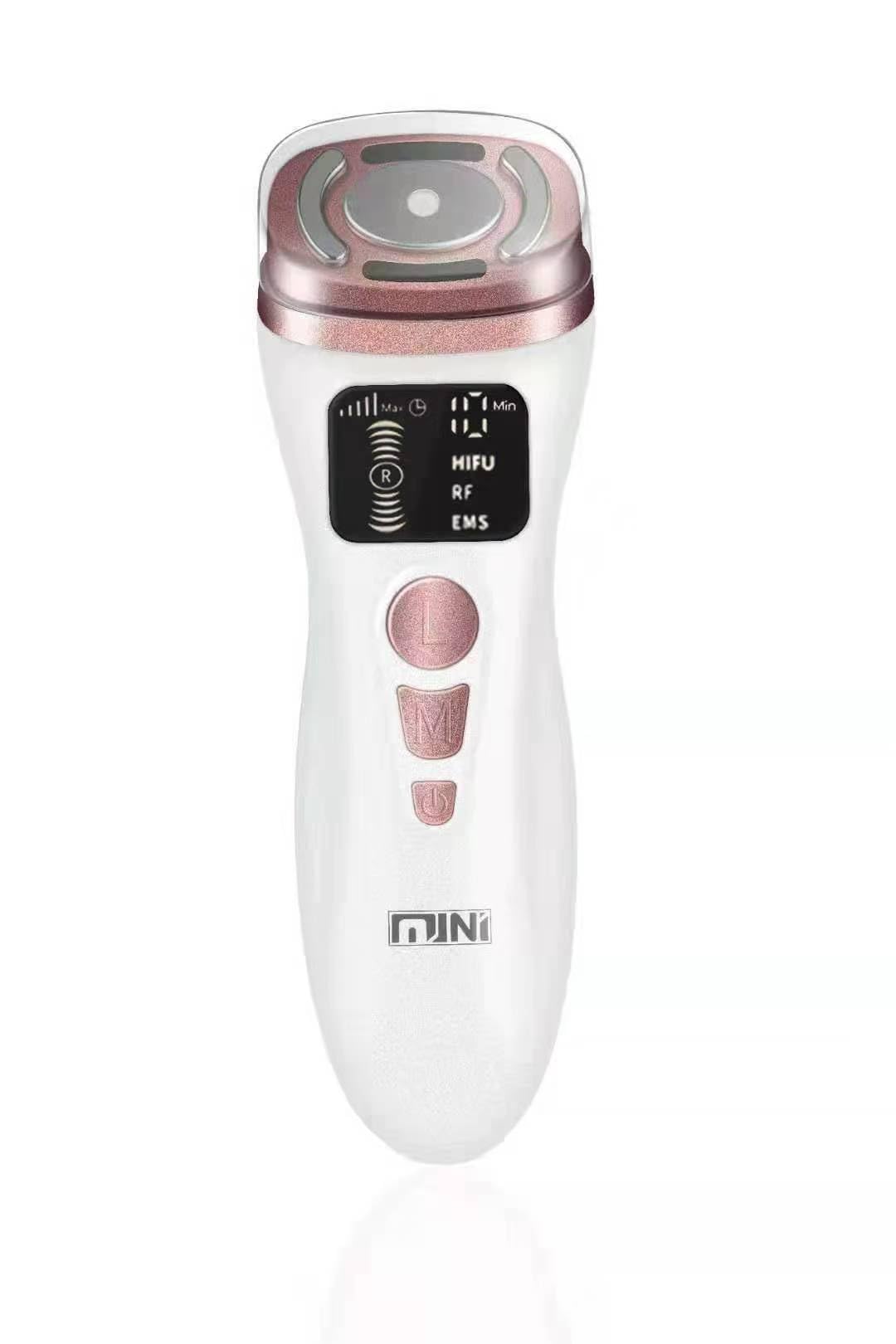 Mini máquina facial HIFU, dispositivo de belleza ultrasónico RF mejorado con tecnología de masaje facial EMS, utilizado para rejuvenecimiento de la piel antiarrugas, levantamiento, reafirmación y