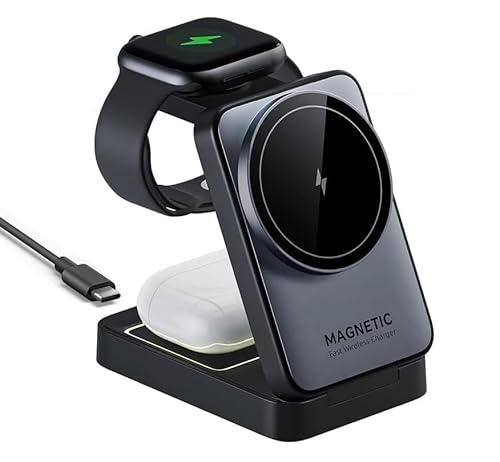 Mag safeΉ 15W} ܂ݎ }Olbg 3in1 CX[d }Olbg 3-in-1 iphone16~12/ Airpods/AbvEHb` CXo15W/5W/2.5W
