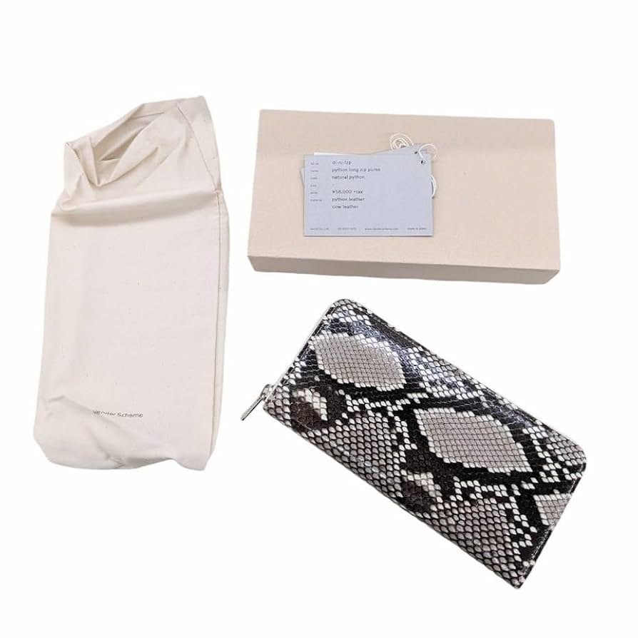 Hender Scheme パイソンレザー ラウンドファスナー長財布 Amazon.co.jp: Hender Scheme エンダースキーマ パイソンレザー