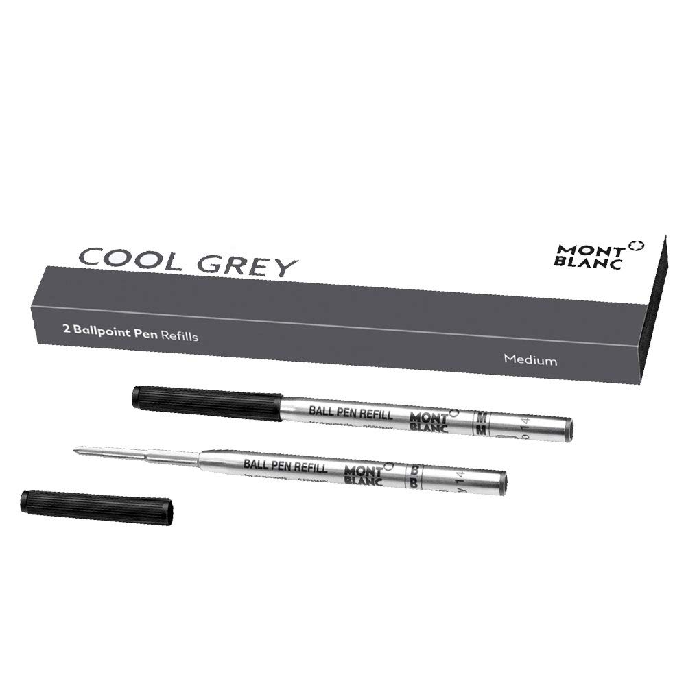 Amazon | Montblanc 2 refill per penna a sfera (M) Cool Grey-grigio
