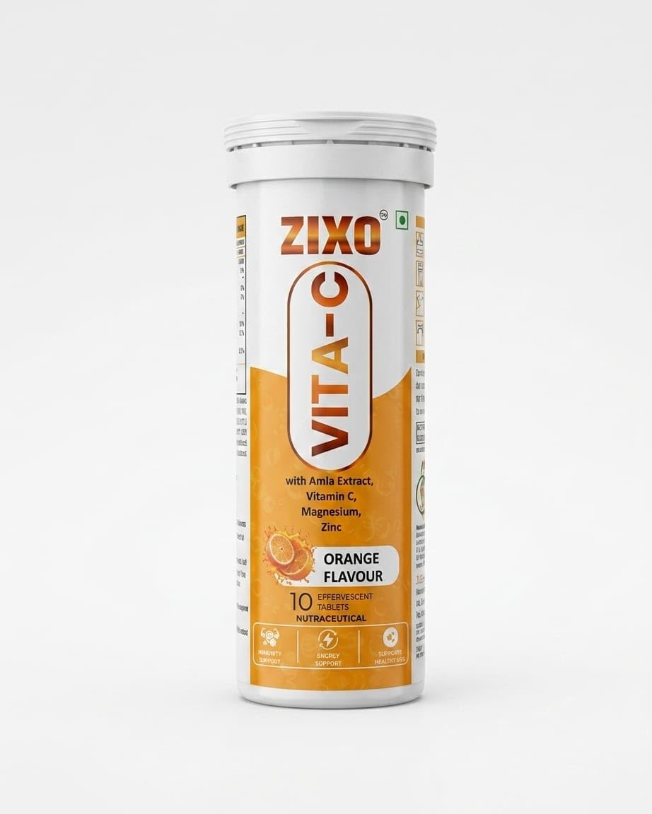 Effervescent Tablets | Vitamin C + Amla Extract + Magnesium + Zinc | Daily Immunity & Energy Support | Plant Based | Gluten Free | Orange Flavour | 10 Effervescent Tablets-image-7