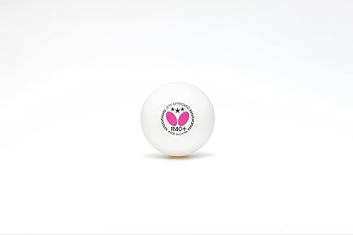 Miniatura 2 de Butterfly R40+ Pelotas de tenis de mesa, pelota de ping pong blanca de 1.575 pulgadas, pelota de tenis de mesa profesional certificada por la ITTF,