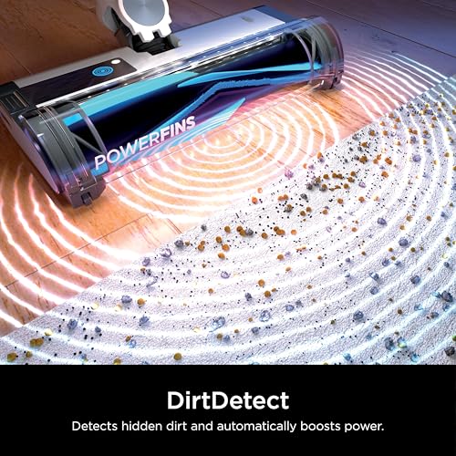 Image of Shark Detect Clean & Empty | Lightweight Cordless Vacuum Cleaner with Auto-Empty System | HEPA Filter, Portable Handheld Attachment, Powerfins Brushroll | Cloudy Blue | IW4624