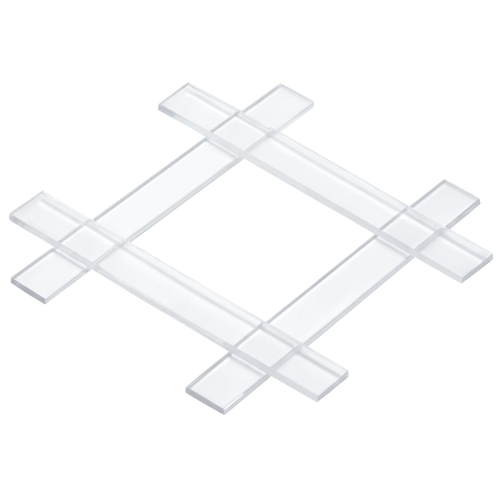 Innconee 4 Pcs 0.040" X1/4" X 2" Clear Setting Blocks for Glass Clear Plastic Setting Blocks for Mirrors Bathroom Shower Bulk Mounting Room Kitchen Window Spacer Set Construction Shim