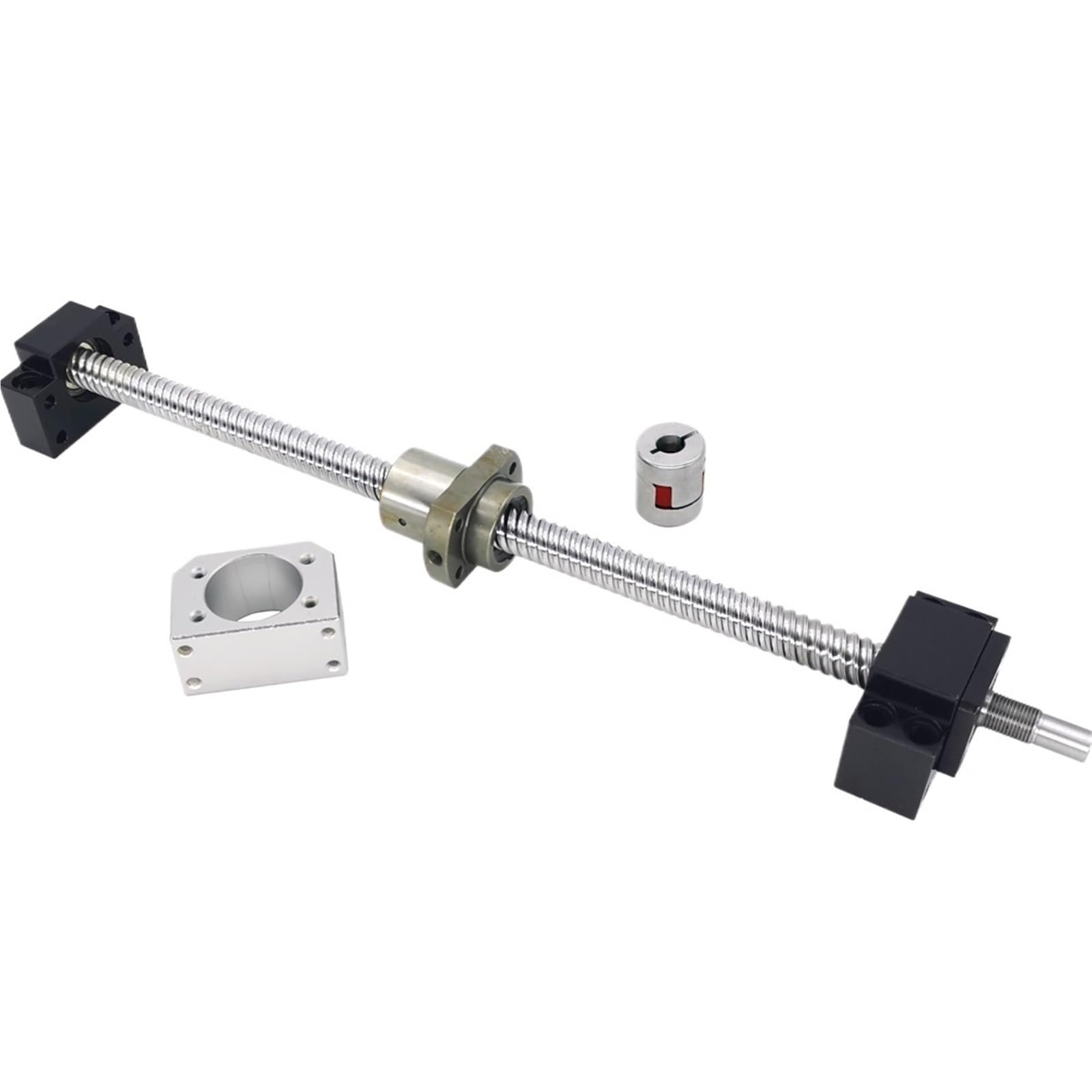 Metal Ball Screw nut end Processing Ball Screw SFE2525 300-1000mm High Lead Ball Screw BK20 BF20 Ball Nut Housing Coupler(600mm)