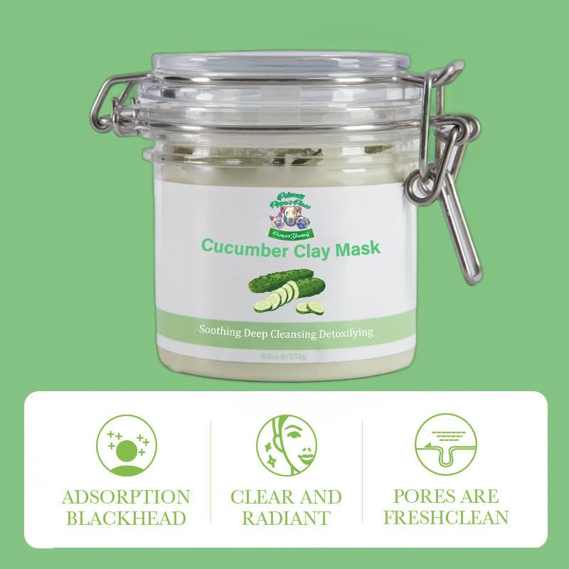 Miniatura 3 de Princess Pippa's Place - Máscara de arcilla de caolín de pepino, máscara hidratante de pepino para reducir los poros de la cara y limpieza profunda,
