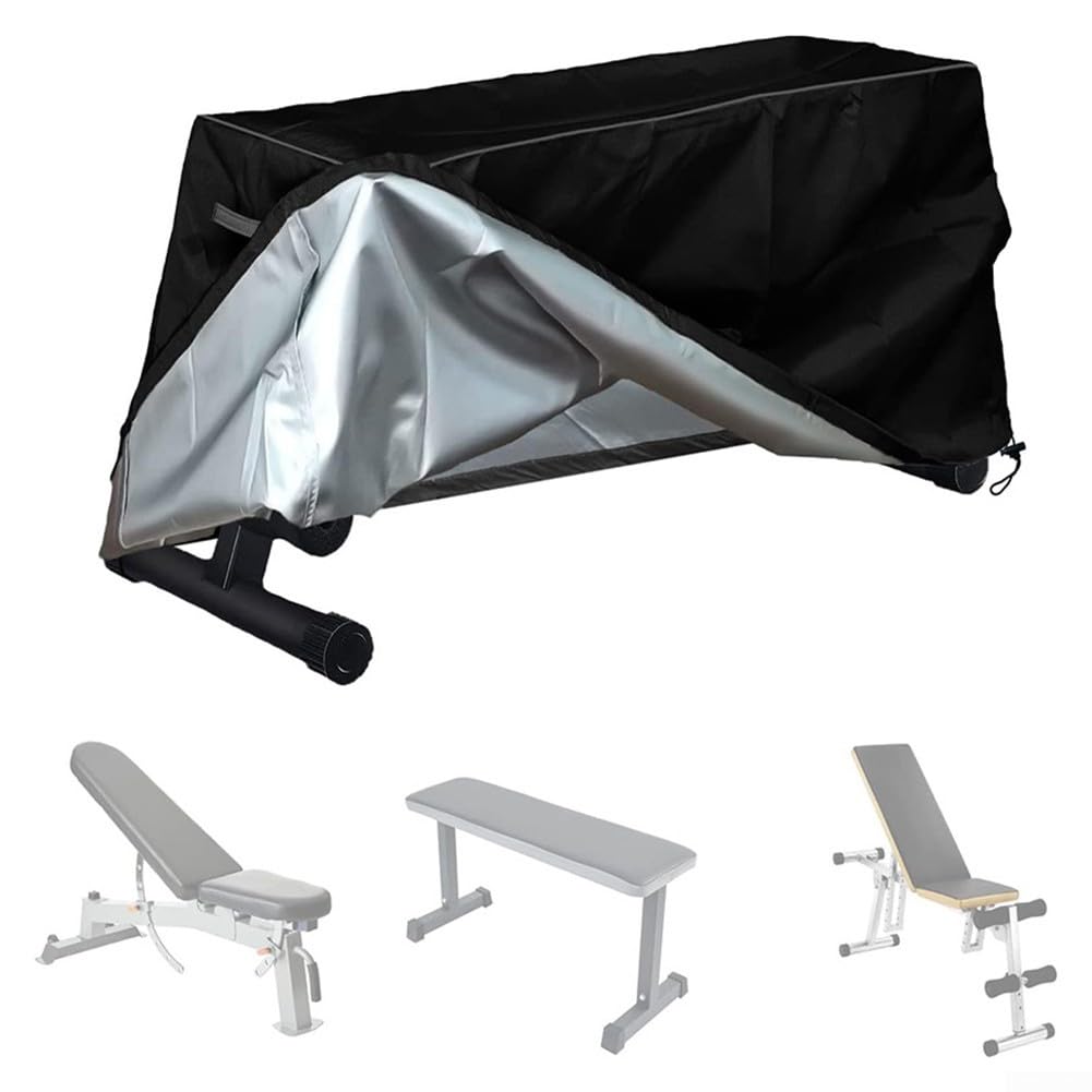 Funda para banco de pesas de tela Oxford 210D para exteriores, diseño portátil y plegable con cierre de cordón