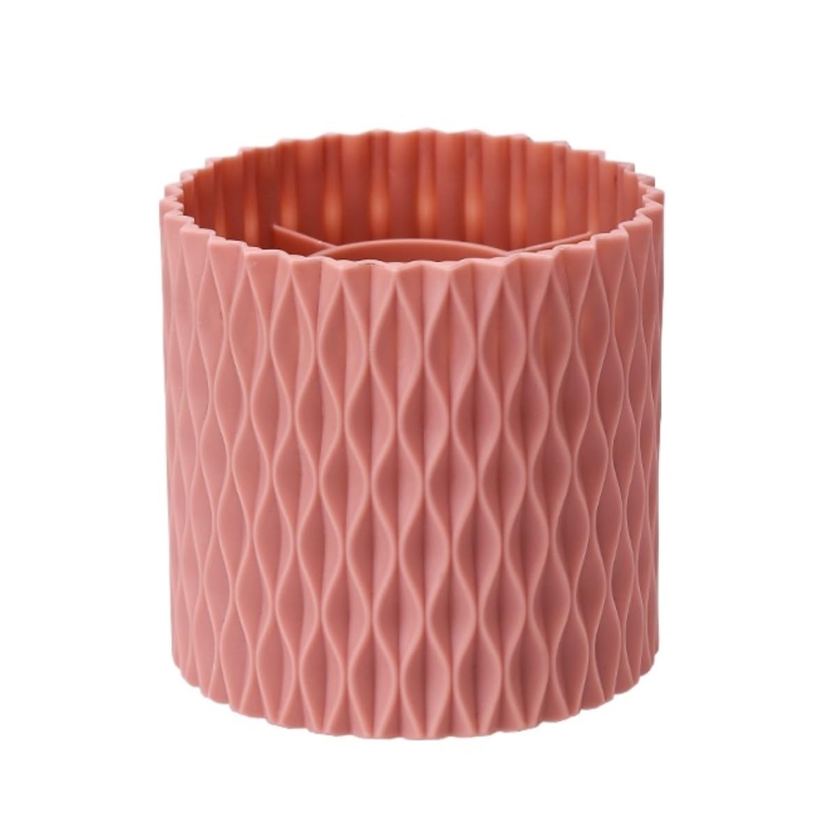 Schreibware Stifthalter, 360° Drehbar, Schreibtischzubehör, 5-Slot-Becherbehälter for Büro Bürobedarf Zubehör(Pink)