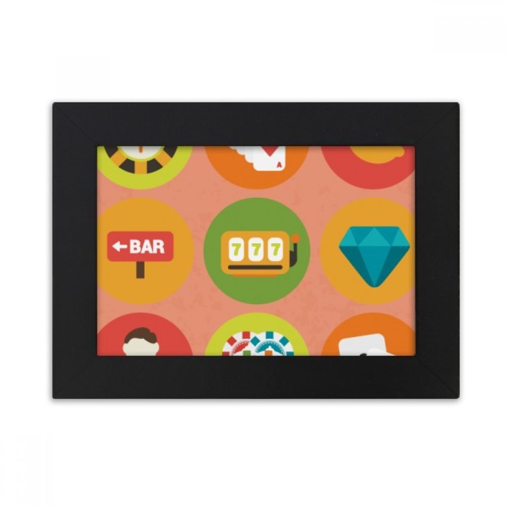 Cadre photo noir illustration casino cadeau idéal pour décoration de bureau
