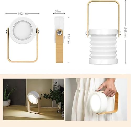 Miniatura 6 de Linterna retro recargable por USB, luz de campamento al aire libre, atenuación de tres niveles, luz de ambiente de emergencia portátil, adecuada