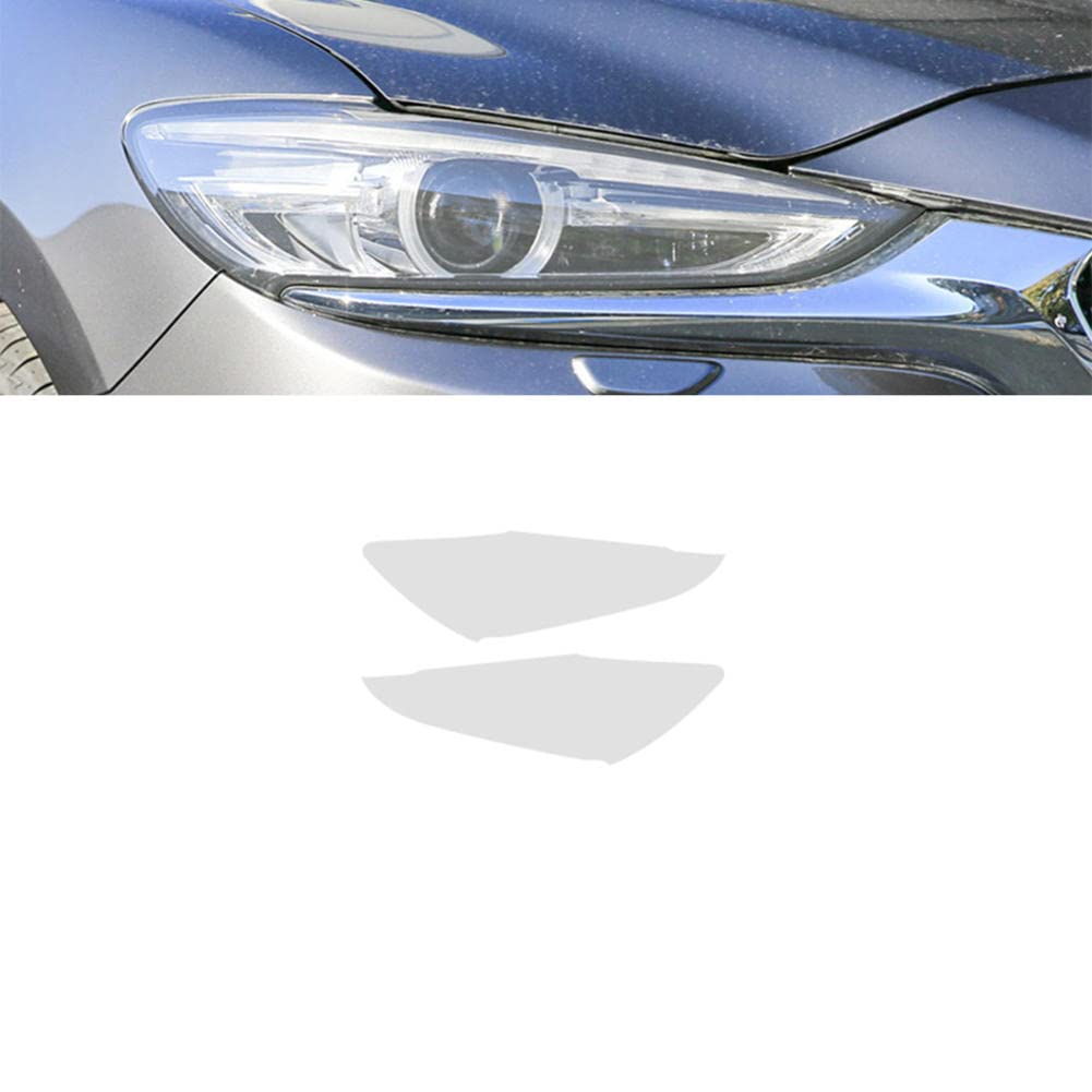 2 Pezzi Auto Faro Tinta Nero Pellicola Protettiva Vinile Protezione Adesivo TPU Trasparente, per Mazda 6 Atenza 2019 2020 Accessori