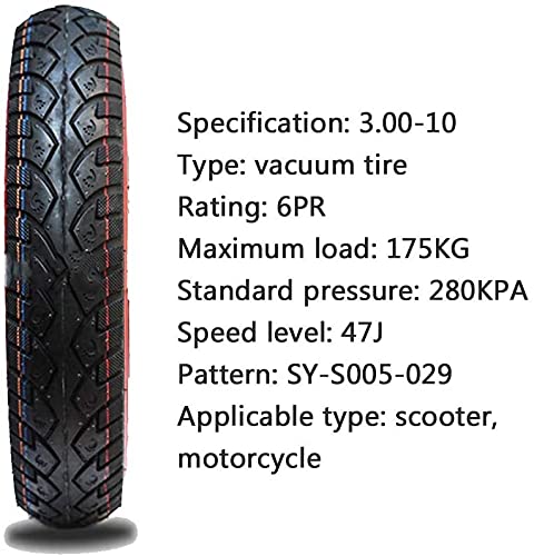 Elektrische scooterbanden, 3.00-10 vacuümbanden, 6PR-kleurenranden, antislip, slijtvaste banden, stabiel en comfortabel… - Image 3