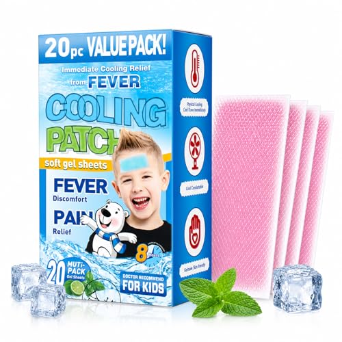 Coldcool Kühlpflaster für Kinder bei Fieber, Kopfschmerzen & mehr, 20