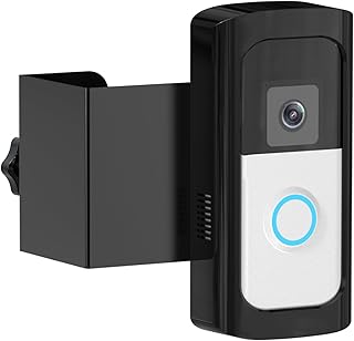 Anti-Theft Video Doorbell Camera Mount, Doorbell Bracket No Drilling Compatible with Video Doorbell (2024 Release)/ Battery Doorbell Plus/Pro for Houses, Apartments, Rentals (Black)