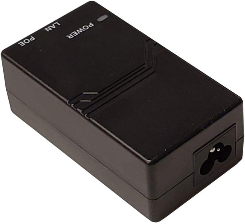 24V 1A 24W 10G Desktop UL Certified Passive PoE Inserter with North American Power Cord. PoE Pinout: 45+ ; 78-