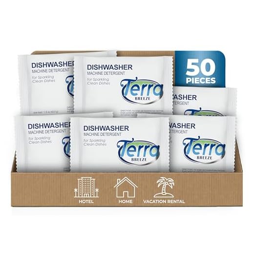 Terra Breeze Automatic Dishwasher Detergent Powder,1.5 oz. Individually Wrapped Packets (50 packs)