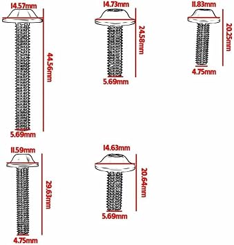 MTKXZHAO - Fairing Windshield Screw Nuts Steel Bolts Kit, For Yamaha YZF-R1 YZF R1 2007 2008 2009-2014 Motorcycle Full Fairing Screws 177pcs