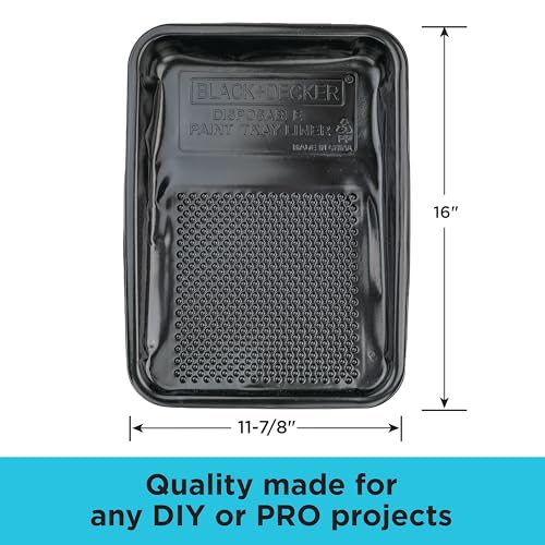 Black+Decker Paint Tray Liner - 10 Pack: Convenient Disposable Liners for Easy Cleanup - Compatible with Standard Paint Trays - Ideal for DIY Projects and Professional Painting Jobs - Thumbnail 5