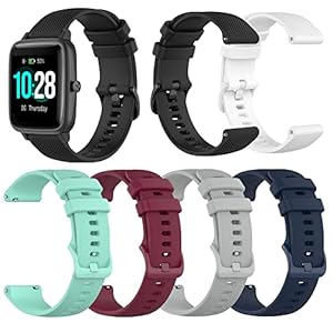 6-Pack Bands Compatible with Veryfitpro Smart Watch ID205 ID205L ID215G ID205U ID205S ID216 Replacement Band, Quick…