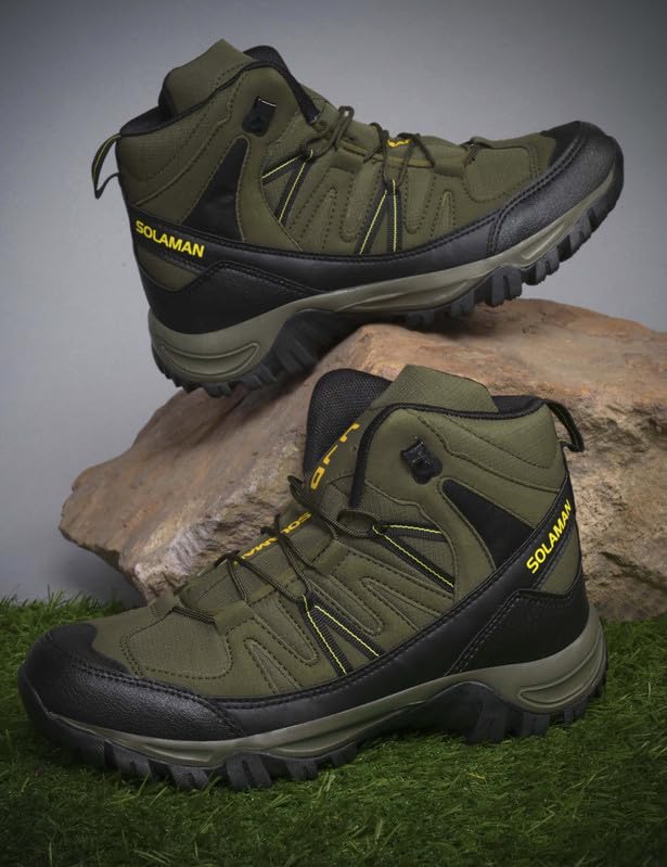 Image of CLD Trekking Shoes for Man Outdoor Hiking Shoes for Man high Neck Shoe for Men Anti Skid Trekking Boots Water Repellent Tracking Shoe for Men Breathable Hiking Boots