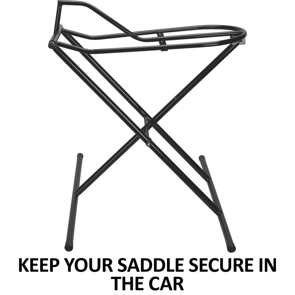 EASY-UP Folding Car Saddle Rack | Secure & Convenient Transport for Equestrian Enthusiasts | Color Black