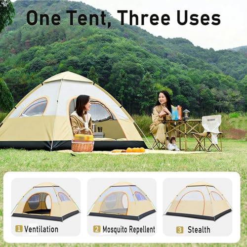 Carpa Pop Up para 3-4 Personas, Montaje Instantáneo y Resistente miniatura 4