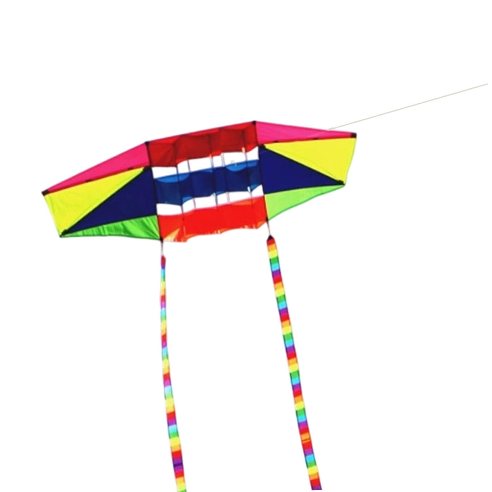 Cometa de Una Línea para Niños y Adultos, 205 cm x 80 cm (80.7" x 31.5"), Gran Envergadura, Colorida, para Playa y Deportes al Aire Libre
