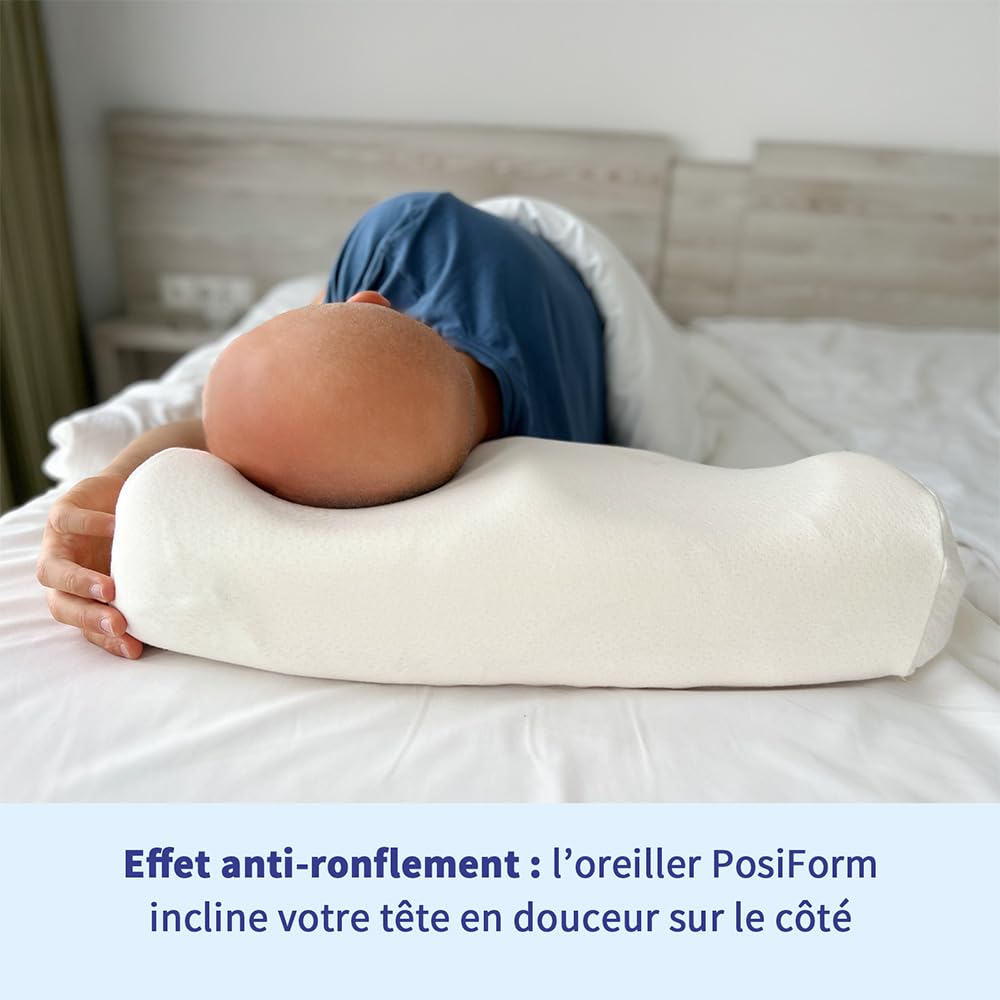 Oreiller anti-ronflements PosiForm – empêche de dormir sur le dos (SomniShop-Set)