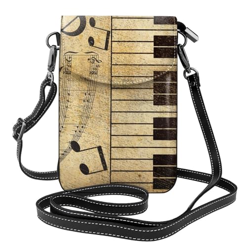 Portefeuille en cuir PU notes de musique vintage finition soignée