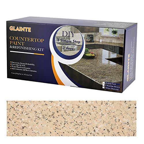 Glainte Countertop Paint & Refinishing Kit for Kitchen Bathroom Sicilian Sand