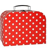 Größe geschlossen: 25,3 cm breit * 18,5 cm hoch * 9 cm tief ( ohne Griff gemessen ) ___ Material: stark beschichtete & wasserabweisende Kartonage / Pappe - sehr stabil & haltbar